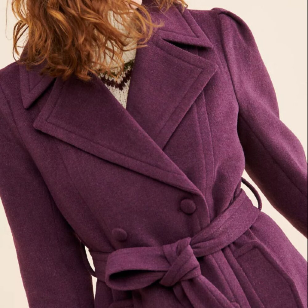 Anthropologie Avec Les Filles Puff Sleeve Coat